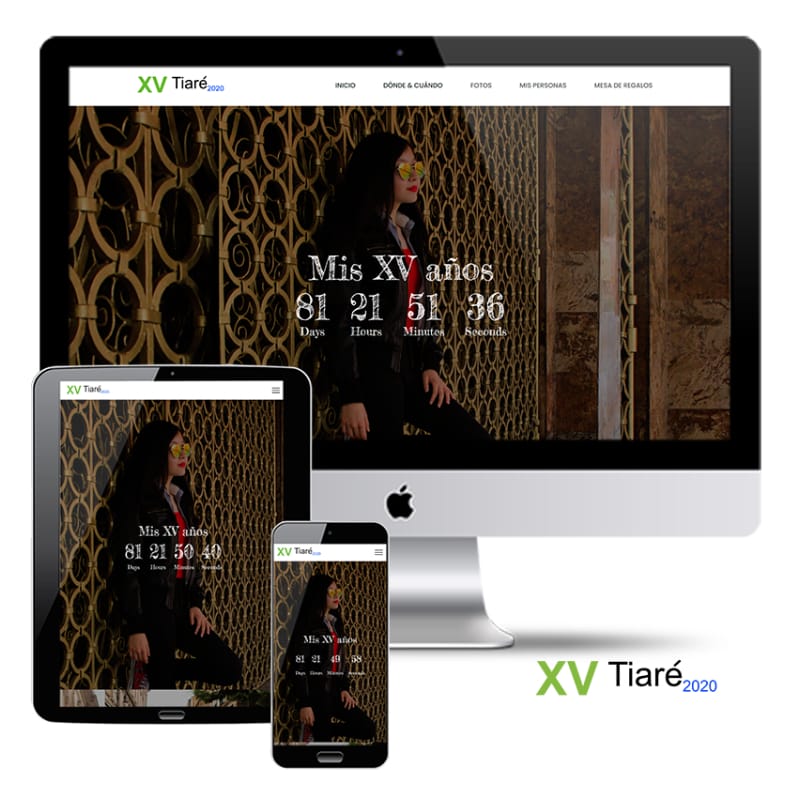 Invitación digital Tiare XV Años