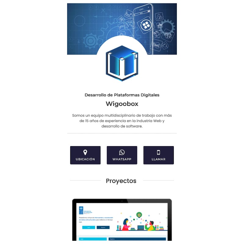 Tarjetas Digital Wigoobox